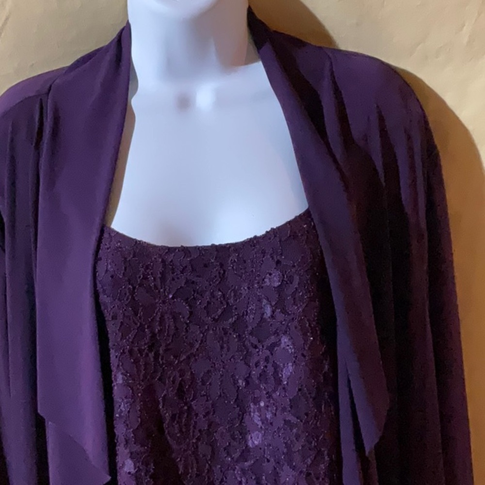 Size 24 Purple Evening Dress - Picture 2 of 7